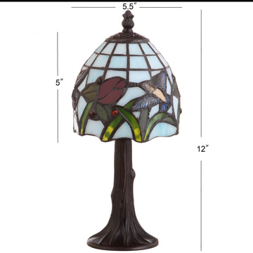 Hummingbird Tiffany Style 12" LED Table Lamp - JONATHAN Y